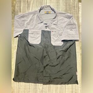 Vtg. Veezo Stylish Two-Tone Button Down Shirt for Men Size XXL